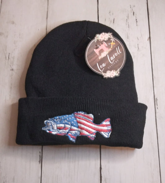 Embroidered American BASS Beanie